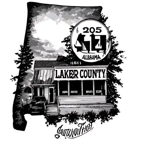 205 walker county ALABAMA ghetto tattoo design idea
