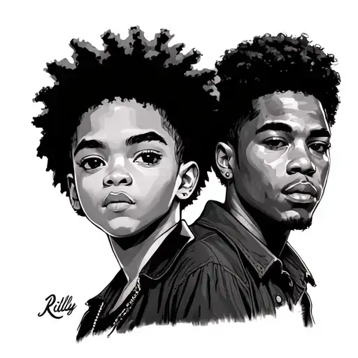 boondocks Riley and huey freeman tattoo design idea