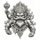 narasimha swamy tattoo design idea