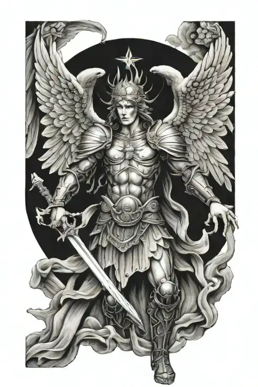 archangel Michael tattoo design idea