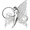 arc angel tattoo design idea