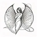 arc angel tattoo design idea