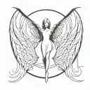 arc angel tattoo design idea