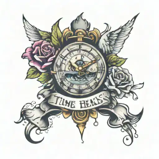 time heals all wounds tattoo design idea