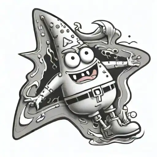 Patrick Star from spongebob tattoo design idea