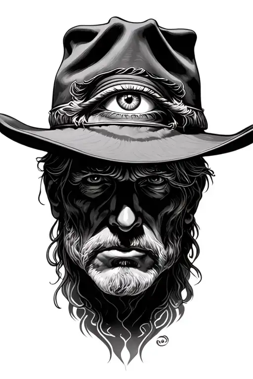 Indiana jones hat Alex Grey's iconic third eye tattoo design idea