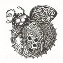 ladybug tattoo design idea