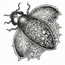 ladybug tattoo design idea