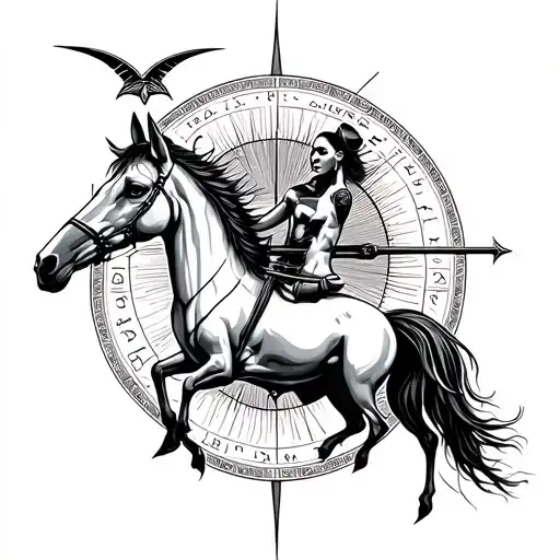 Sagittarius And Cancer tattoo design idea
