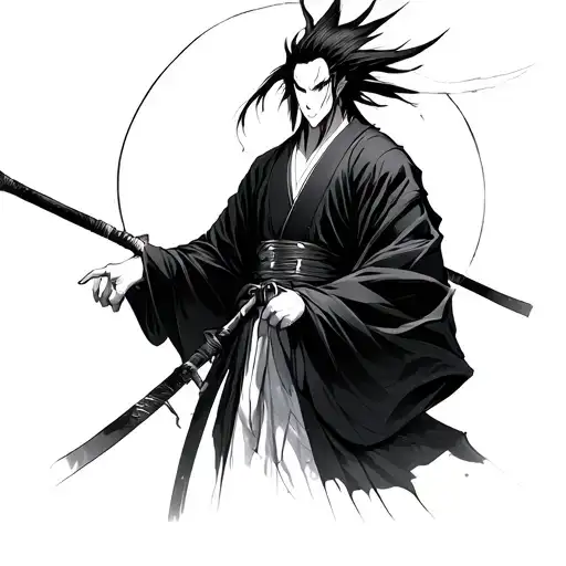 Kenpachi Zaraki Kisuke Urahara Kyouraku Shunsui tattoo design idea