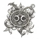 Pisces Libra tattoo design idea