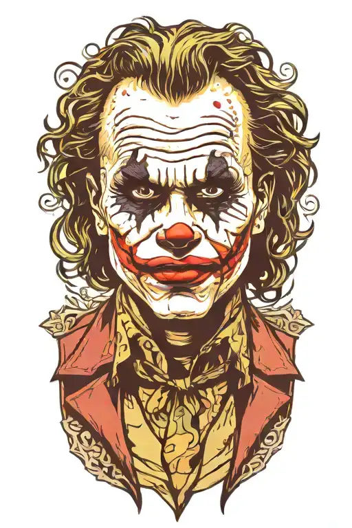 Heath ledger joker full body tattoo design idea