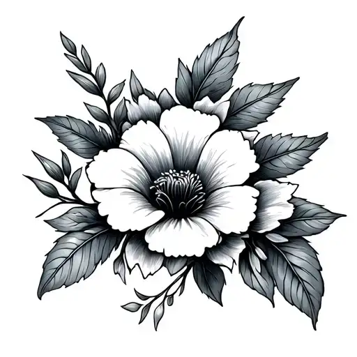 Lei with birthflower may and march birth flower tattoo design idea