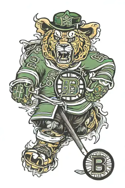 Boston bruins logo and Irish tattoo design idea