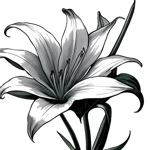 Easter Lily tattoo design idea