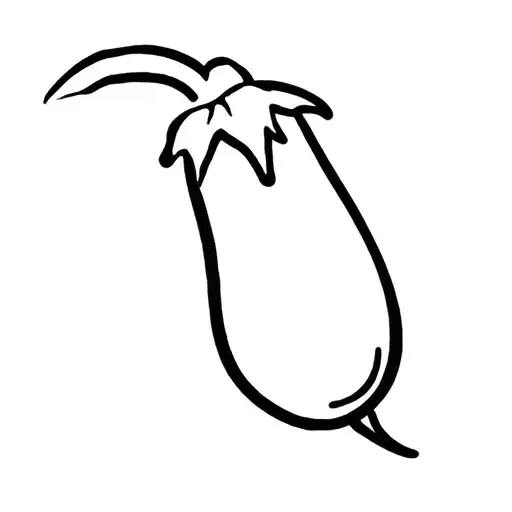 an eggplant tattoo design idea