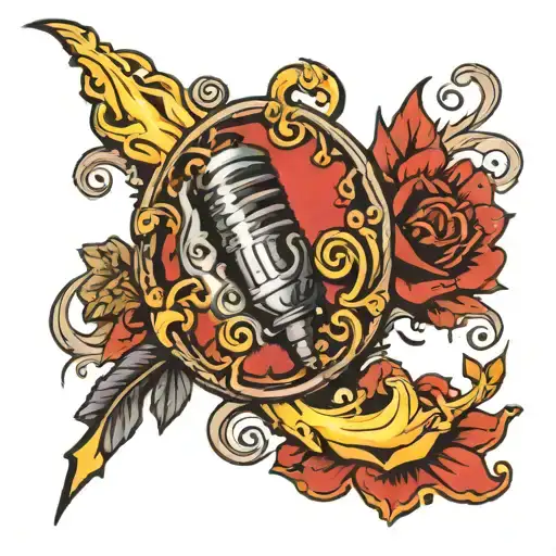 blazer piezo torch cameo tattoo design idea