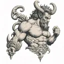 Satyr tattoo design idea