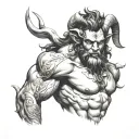 Satyr tattoo design idea
