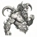 Satyr tattoo design idea