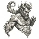 Satyr tattoo design idea