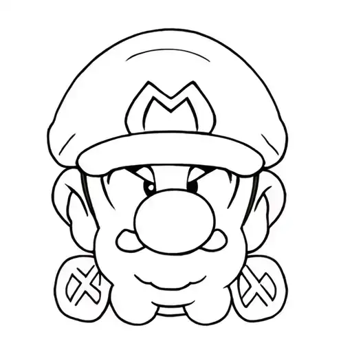 super Mario themed tattoo design idea