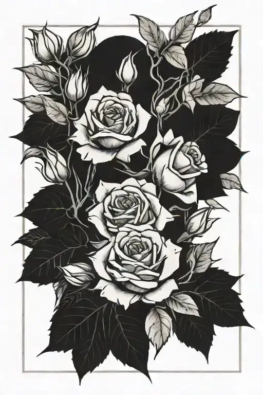 red roses August 2 1956- July 20 2024 tattoo design idea