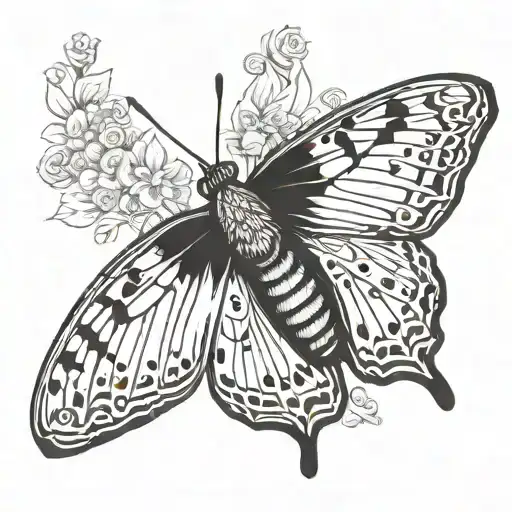 california dogface butterfly tattoo design idea