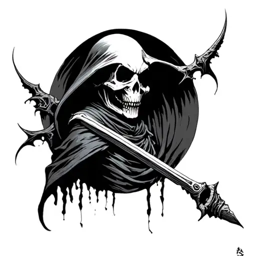 grimreaper tattoo design idea