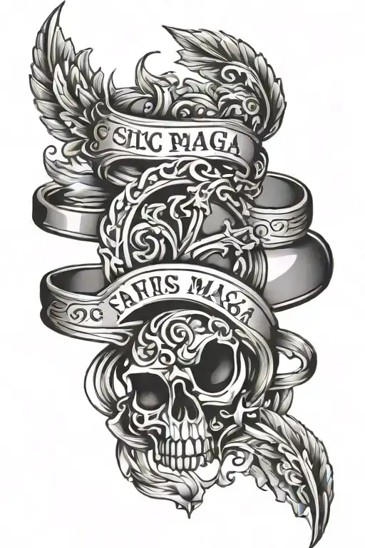 "sic parvis magna" on a ring tattoo tattoo design idea
