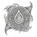 kali linux debian symbol tattoo design idea