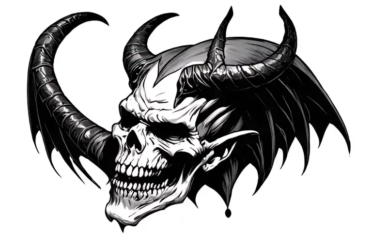 666 devil hell tattoo design idea
