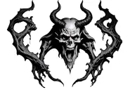 666 devil hell tattoo design idea