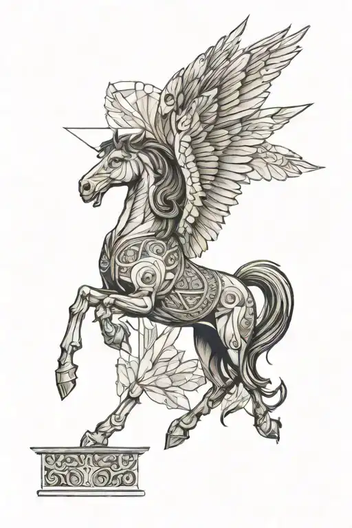 Greek myth featuring Pegasus tattoo design idea