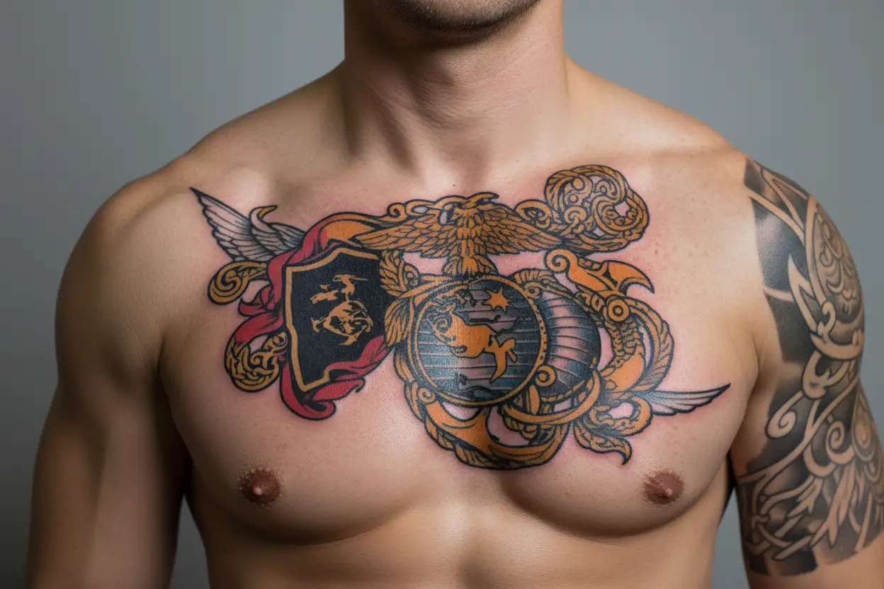 usmc enlisted ega tattoo design idea