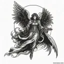 dark angel tattoo design idea