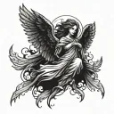 dark angel tattoo design idea