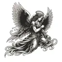 dark angel tattoo design idea