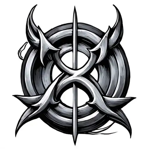 alpha and omega symbol tattoo design idea