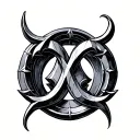 alpha and omega symbol tattoo design idea