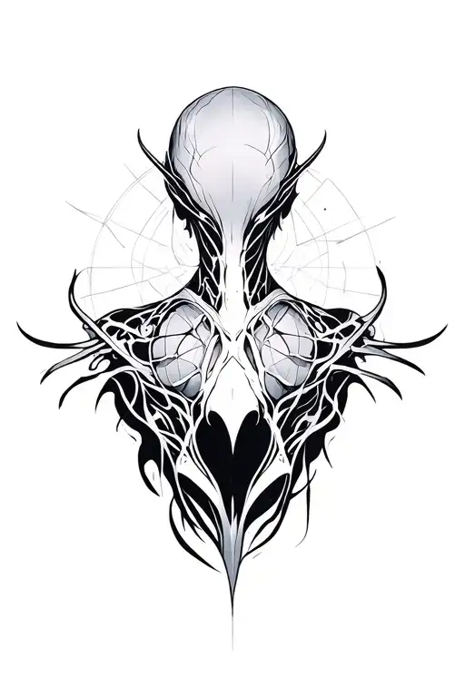 cybersigilism back tattoo fine line tattoo tattoo design idea