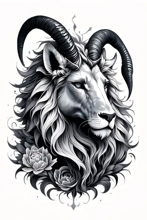 Capricorn, Aquarius, leo tattoo design idea