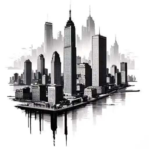 Chicago skyline tattoo design idea