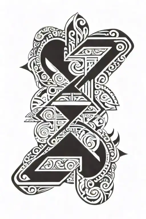 hardworking, brave, prosperity, polynesian tattoo design idea