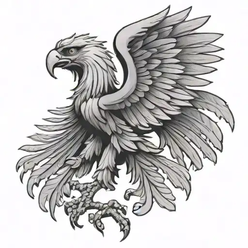 polish eagle tattoo design idea