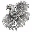polish eagle tattoo design idea