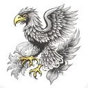 polish eagle tattoo design idea