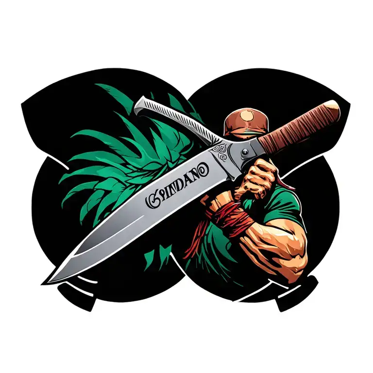 machete tattoo design idea