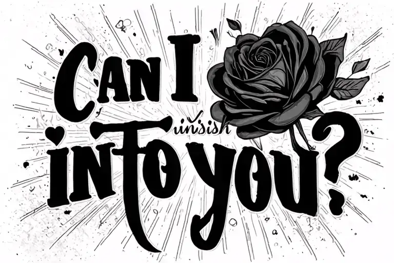 "Can I vanish into you?" Lady Gaga tattoo design idea