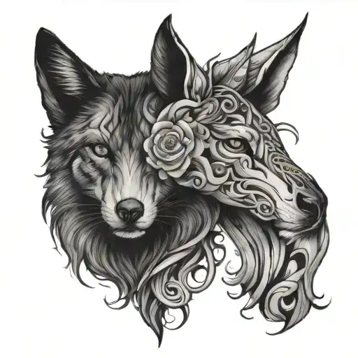 long distance soulmates tattoo design idea